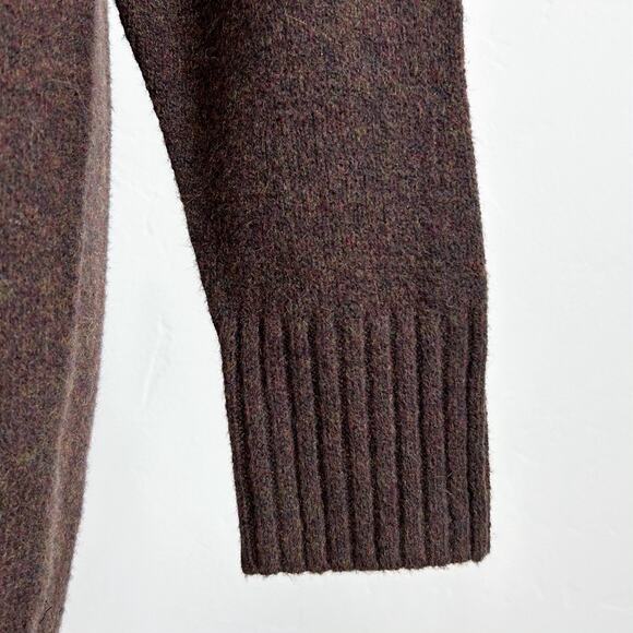 Gap Turtleneck Chocolate Brown Knit Mini Sweater Dress - Picture 4 of 8